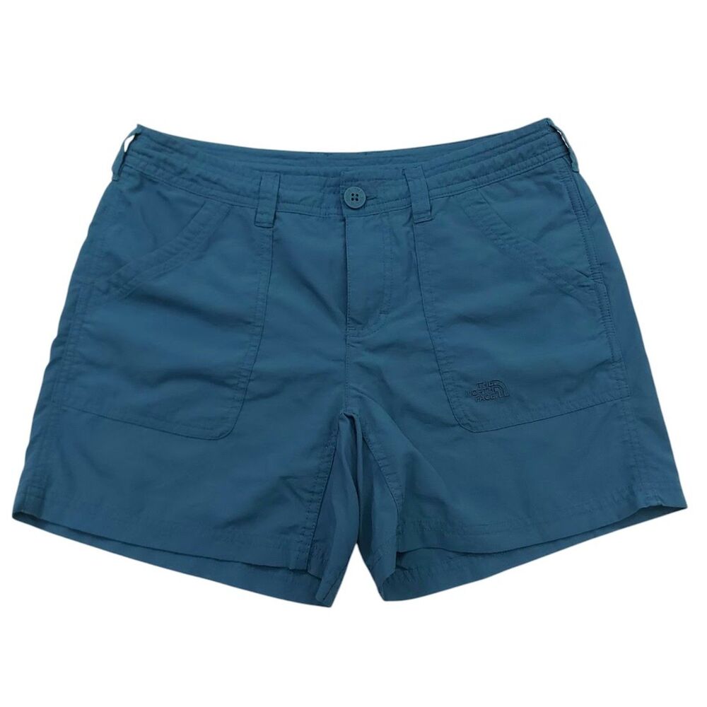 The North Face Shorts Womens 2 Teal Lightweight Nylon Rip Stop Hiking Outdoor